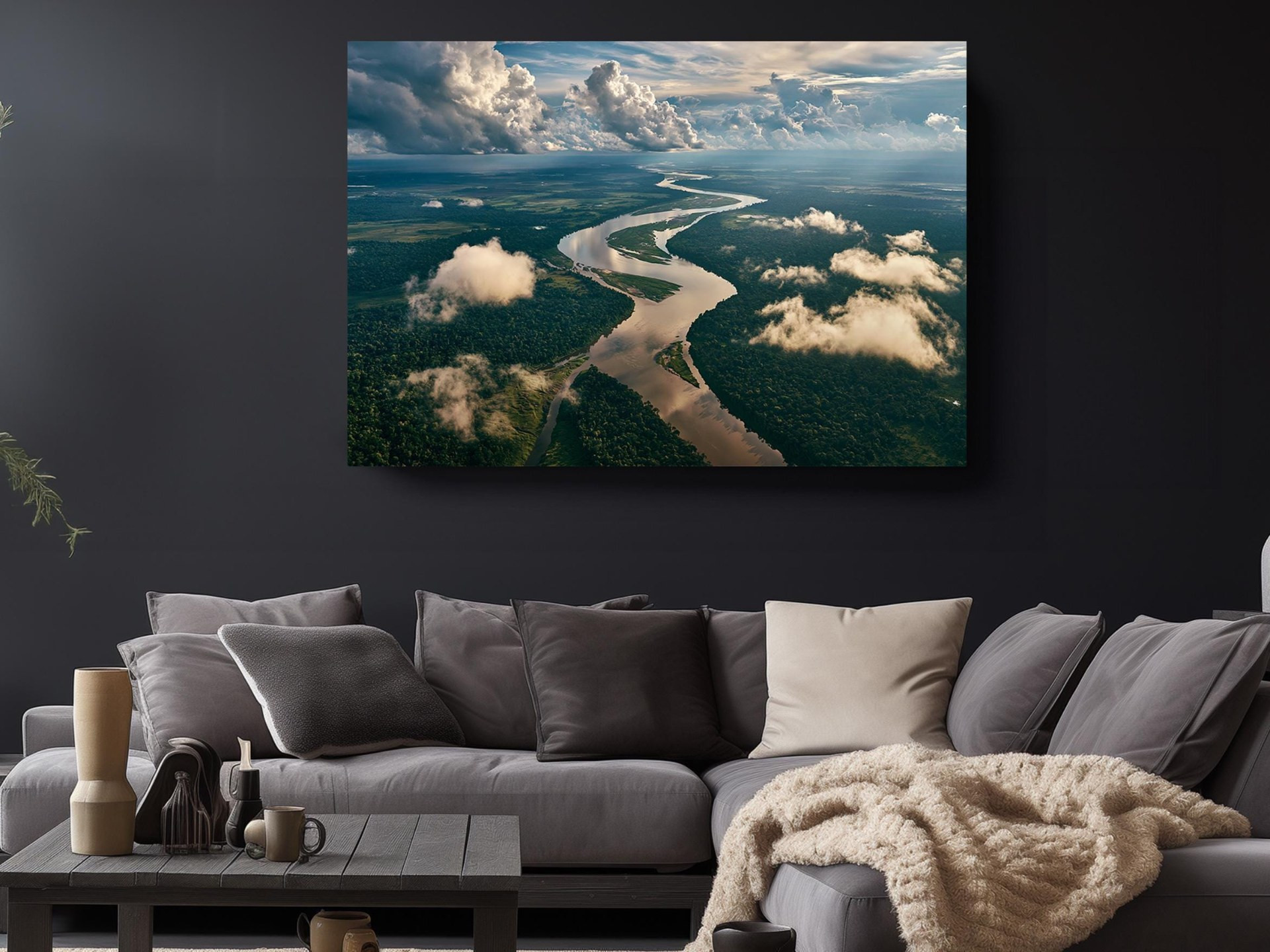 Amazon Rainforest River Canvas Wall Art
