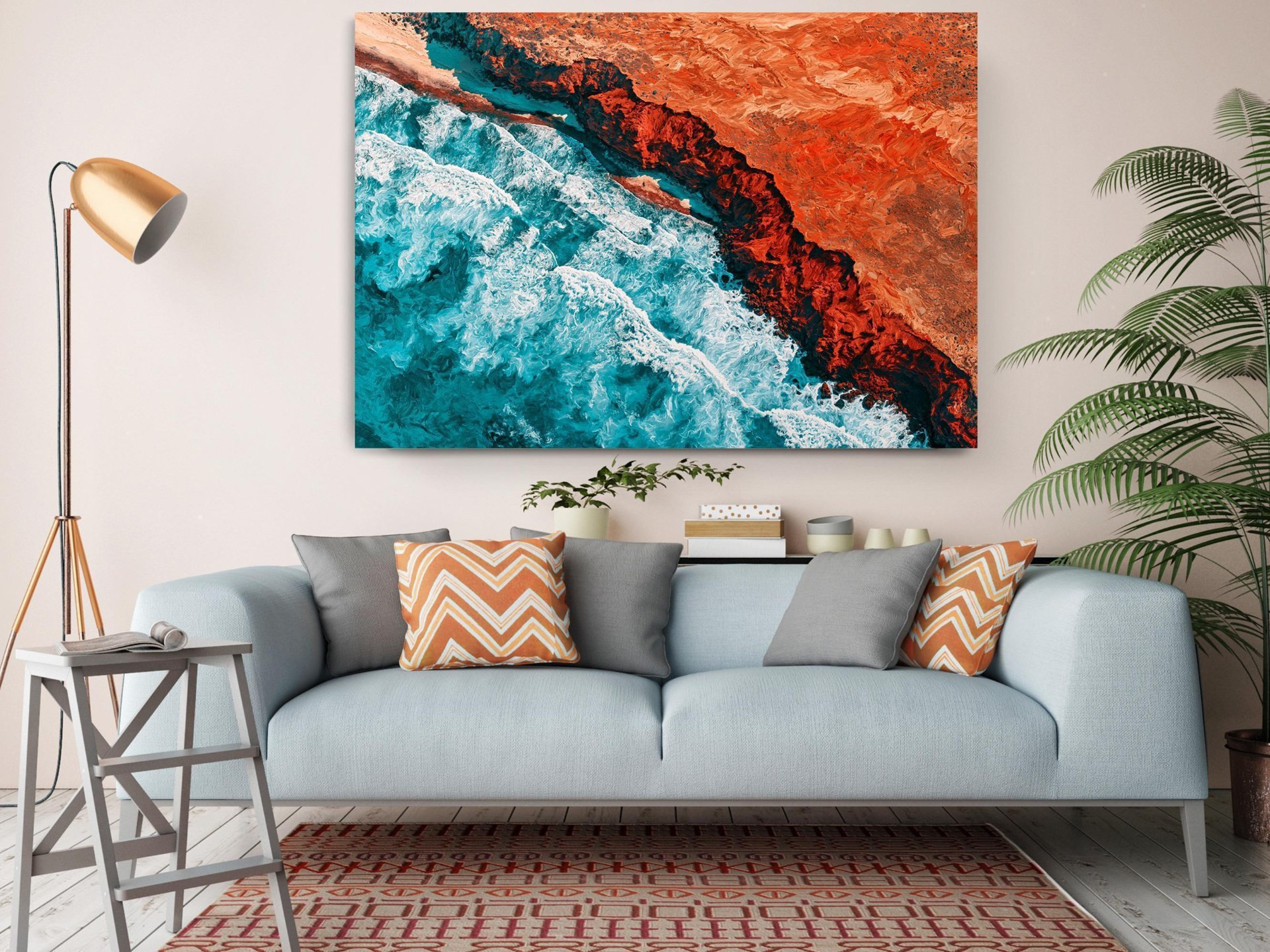 Australian Coast Aerial Canvas Wall Art