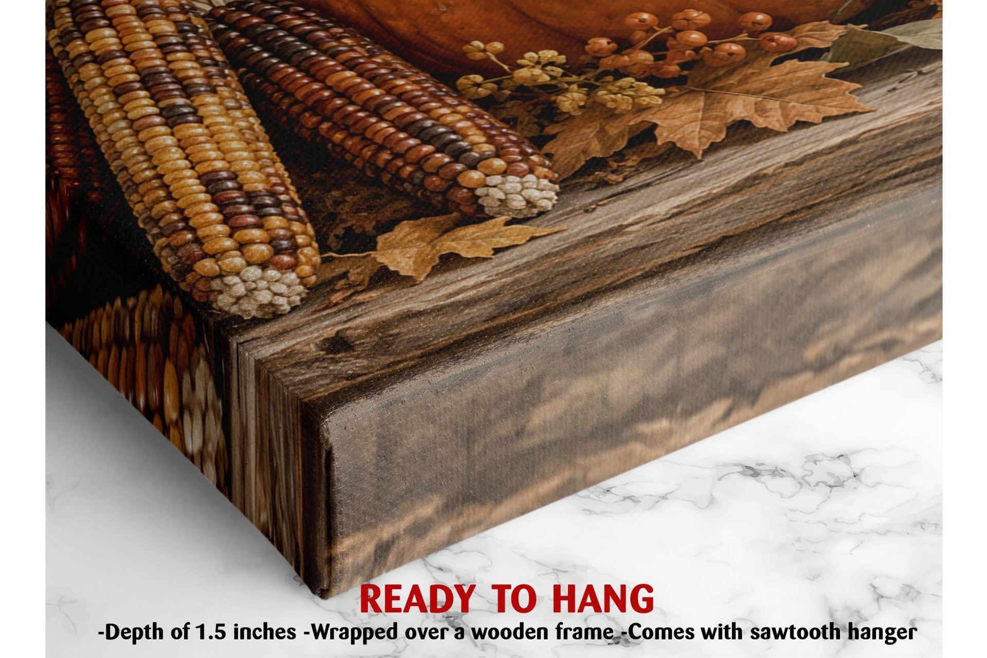 Autumn Blessings Pumpkin Canvas Wall Art
