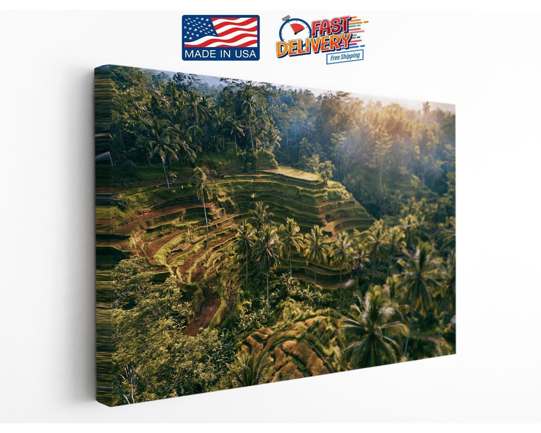 Bali Rice Terraces Canvas Wall Art