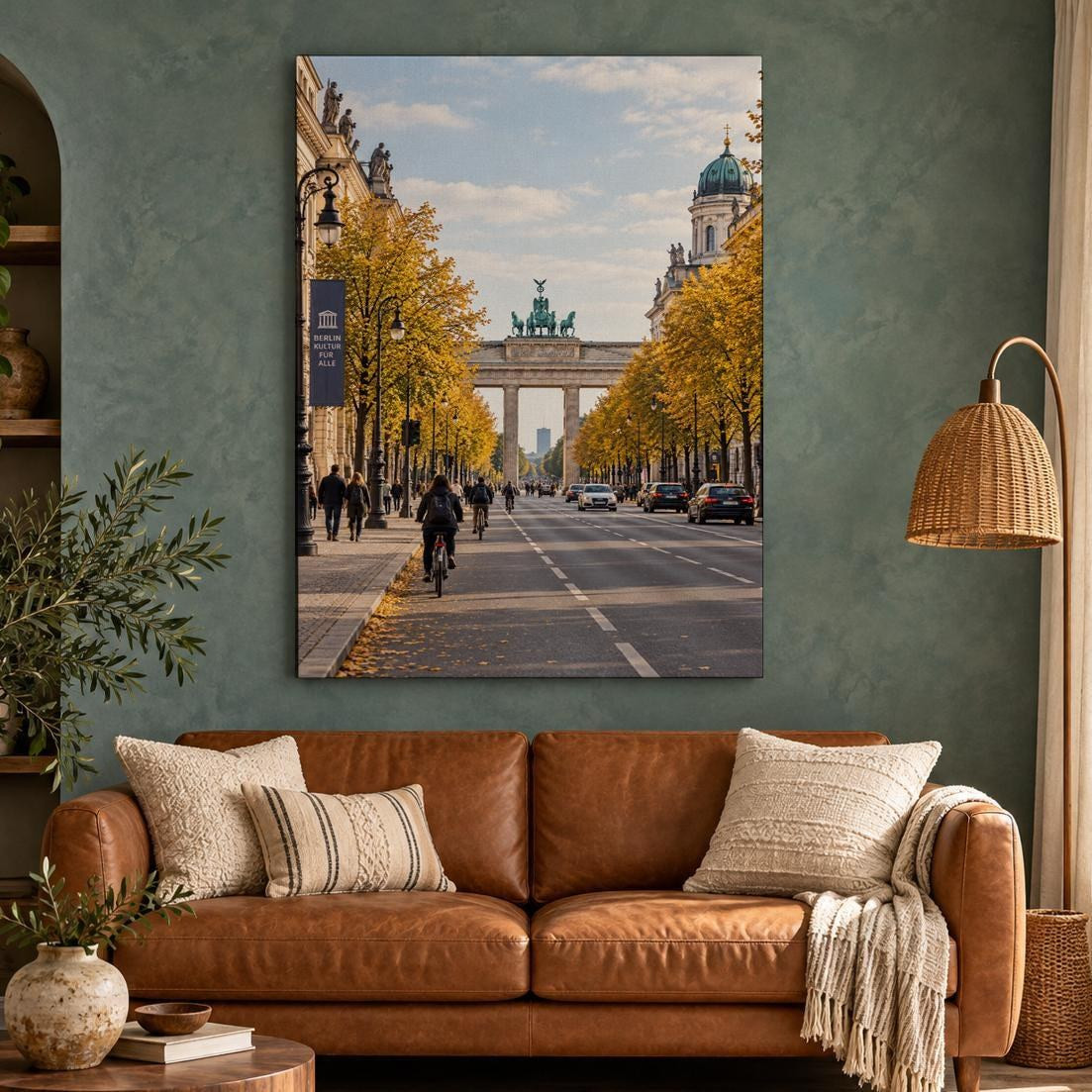 Brandenburg Gate Berlin Autumn Canvas Wall Art