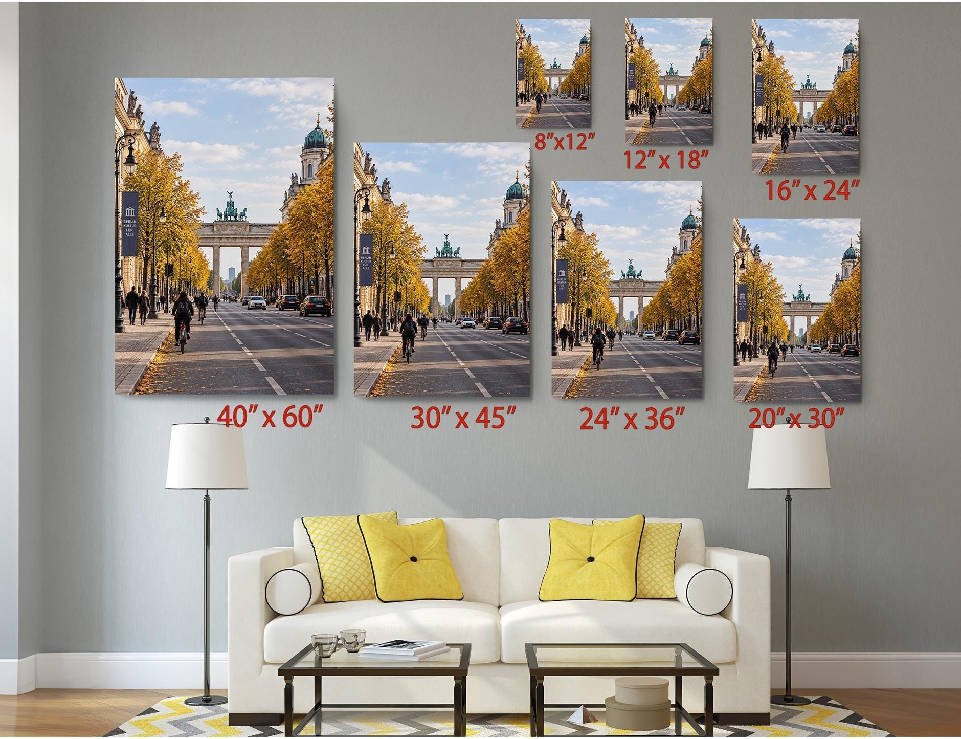 Brandenburg Gate Berlin Autumn Canvas Wall Art