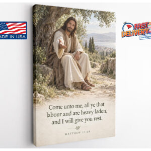Come Unto Me Matthew 11:28 Canvas Wall Art