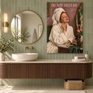 Do Not Disturb Bathrobe Canvas Wall Art