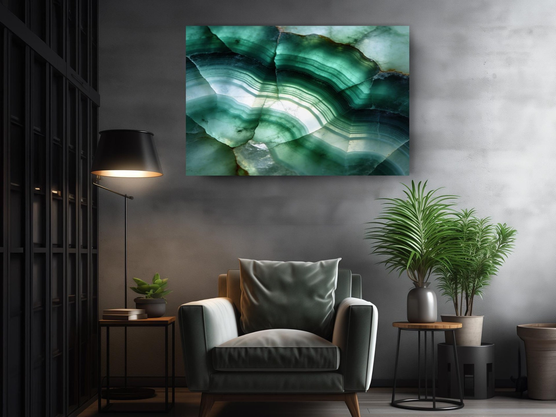 Emerald Agate Canvas Wall Art