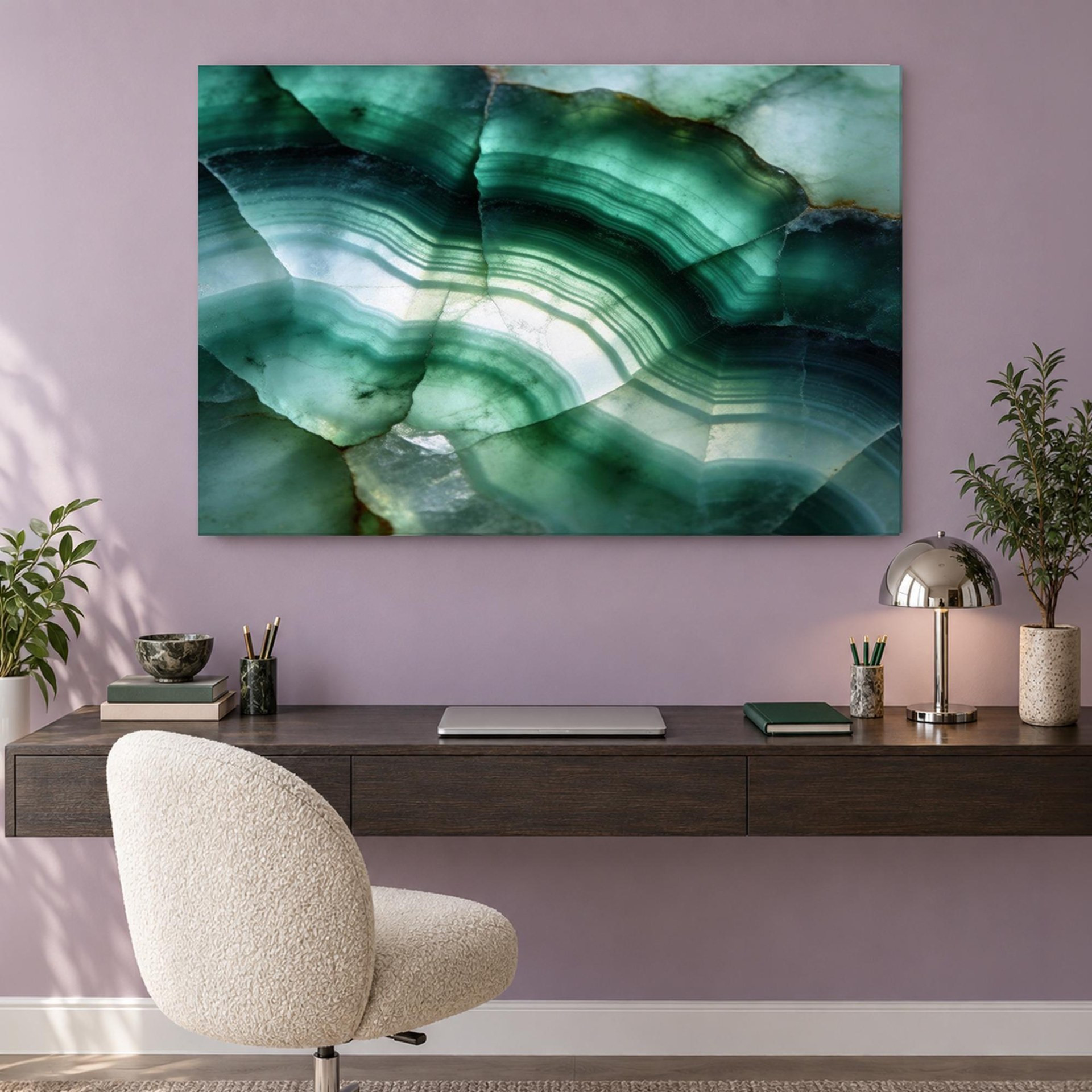 Emerald Agate Canvas Wall Art
