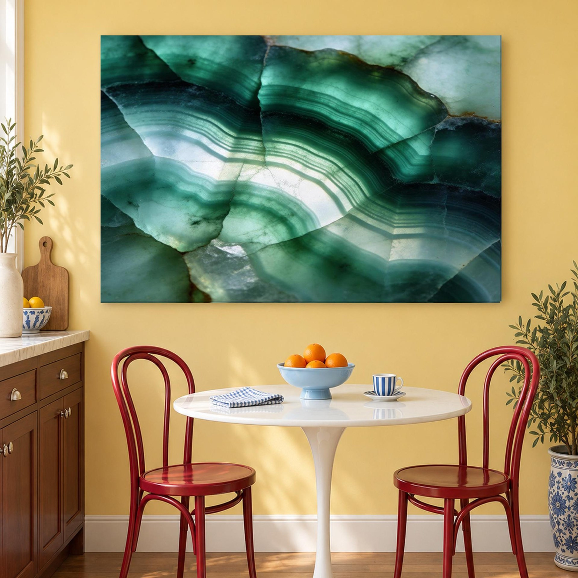 Emerald Agate Canvas Wall Art