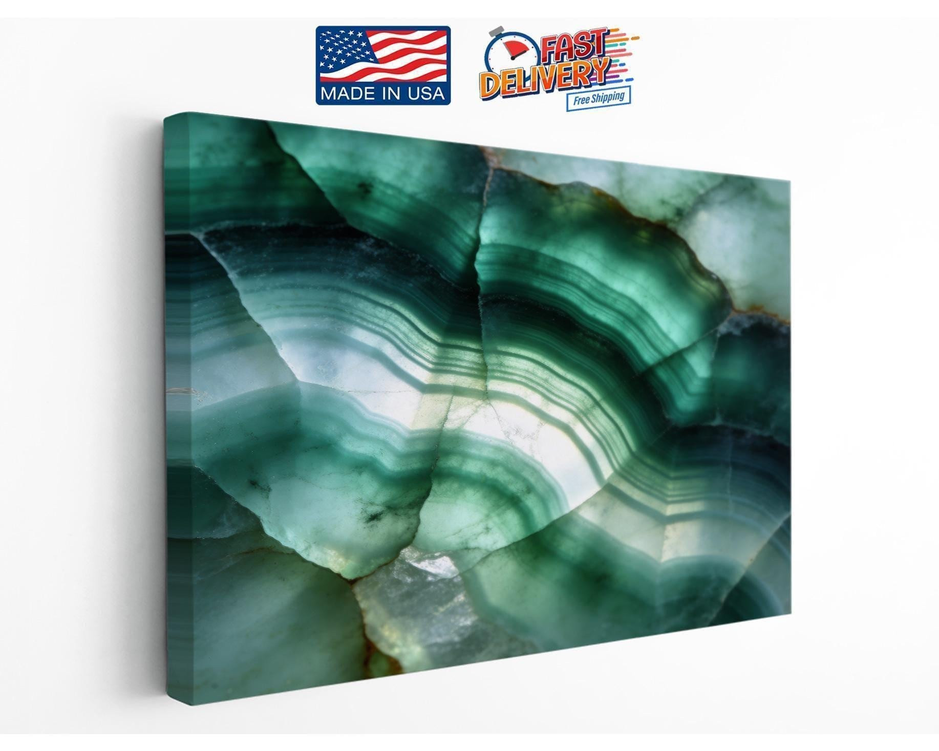 Emerald Agate Canvas Wall Art