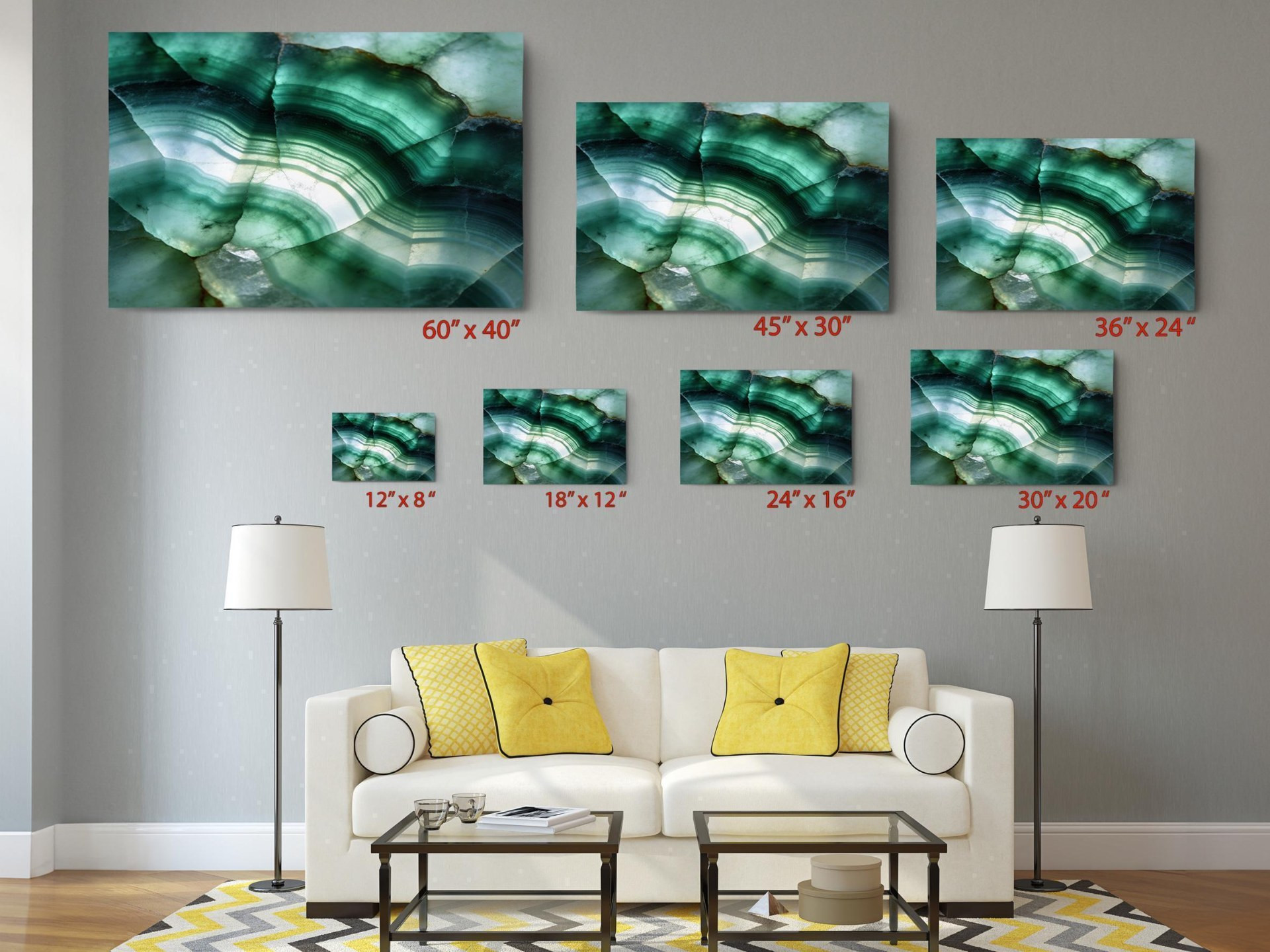 Emerald Agate Canvas Wall Art