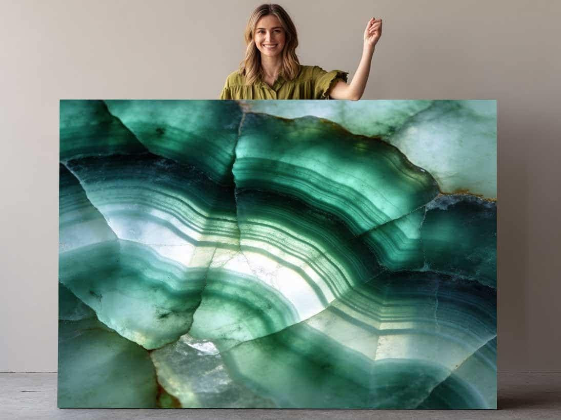 Emerald Agate Canvas Wall Art