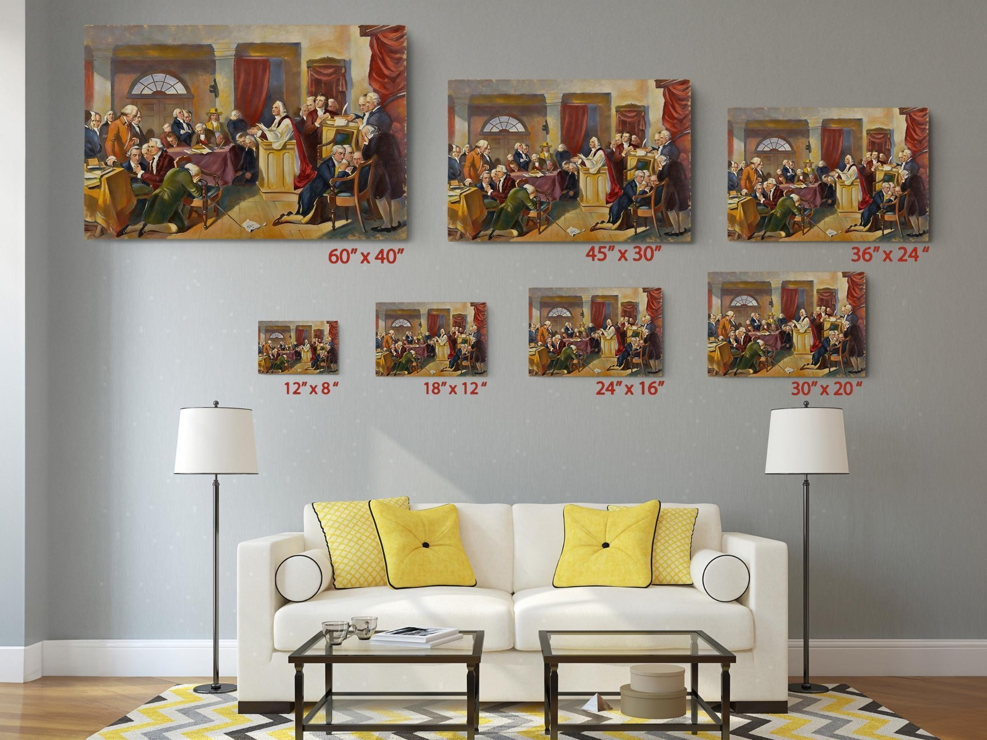 First Prayer in Congress Classic Canvas Wall Art