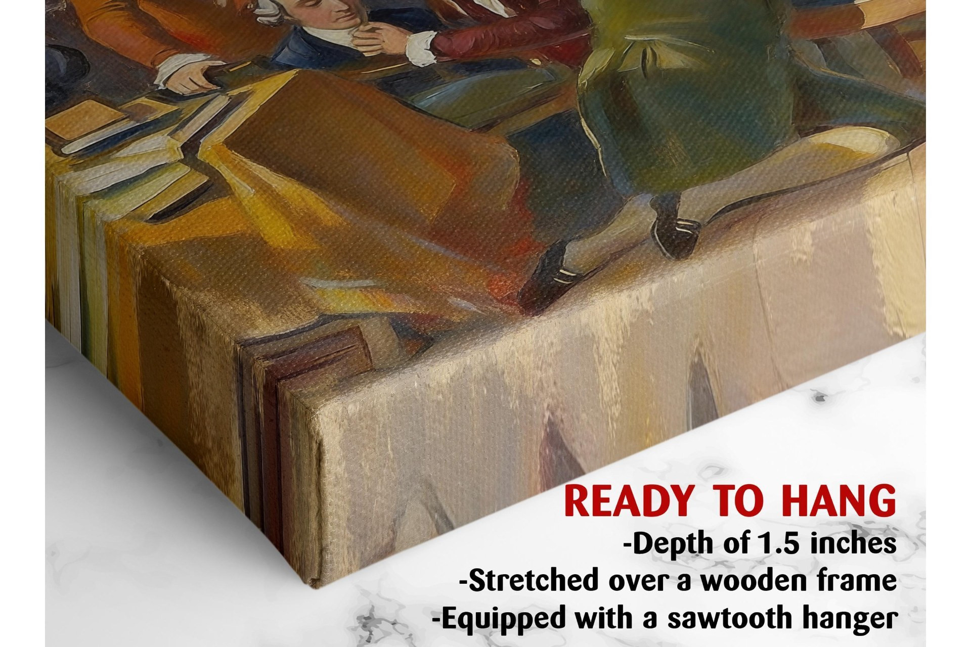 First Prayer in Congress Classic Canvas Wall Art