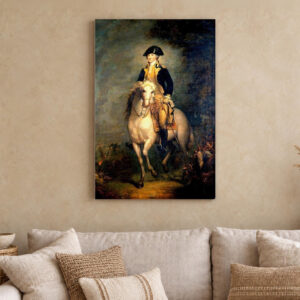 George Washington on Horseback Canvas Wall Art