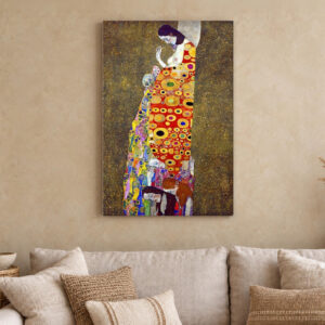 Hope II by Gustav Klimt Canvas Wall Art