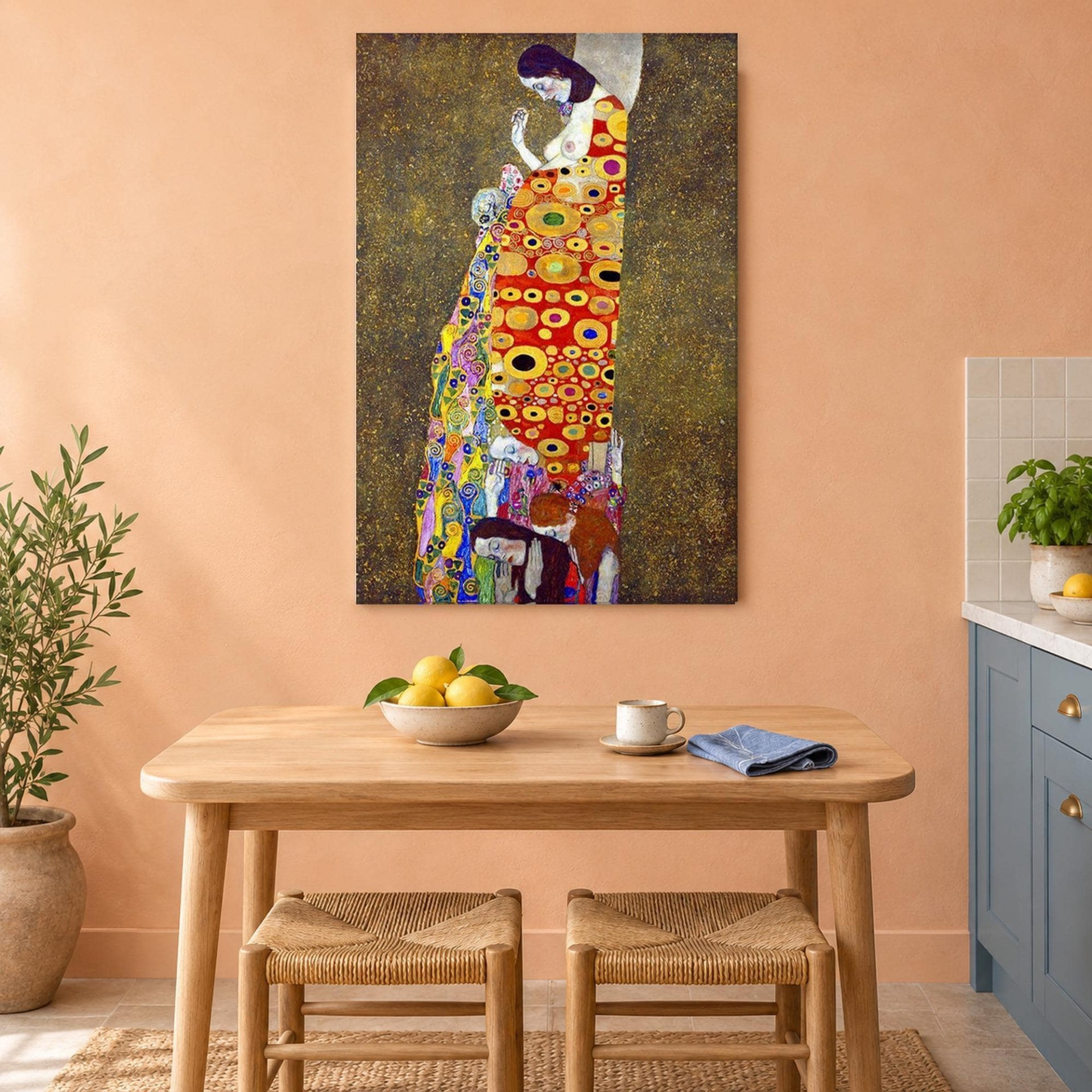 Hope II by Gustav Klimt Canvas Wall Art