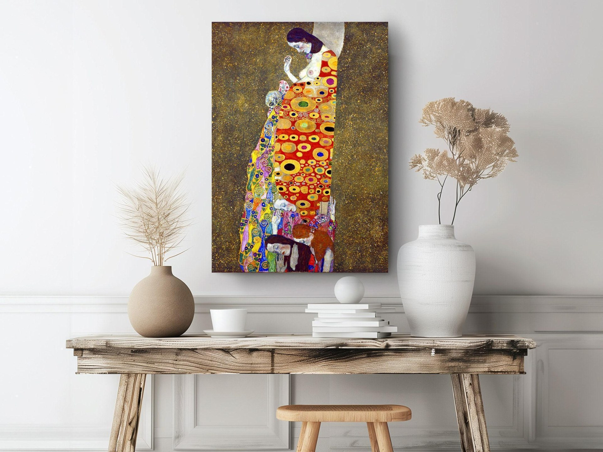 Hope II by Gustav Klimt Canvas Wall Art