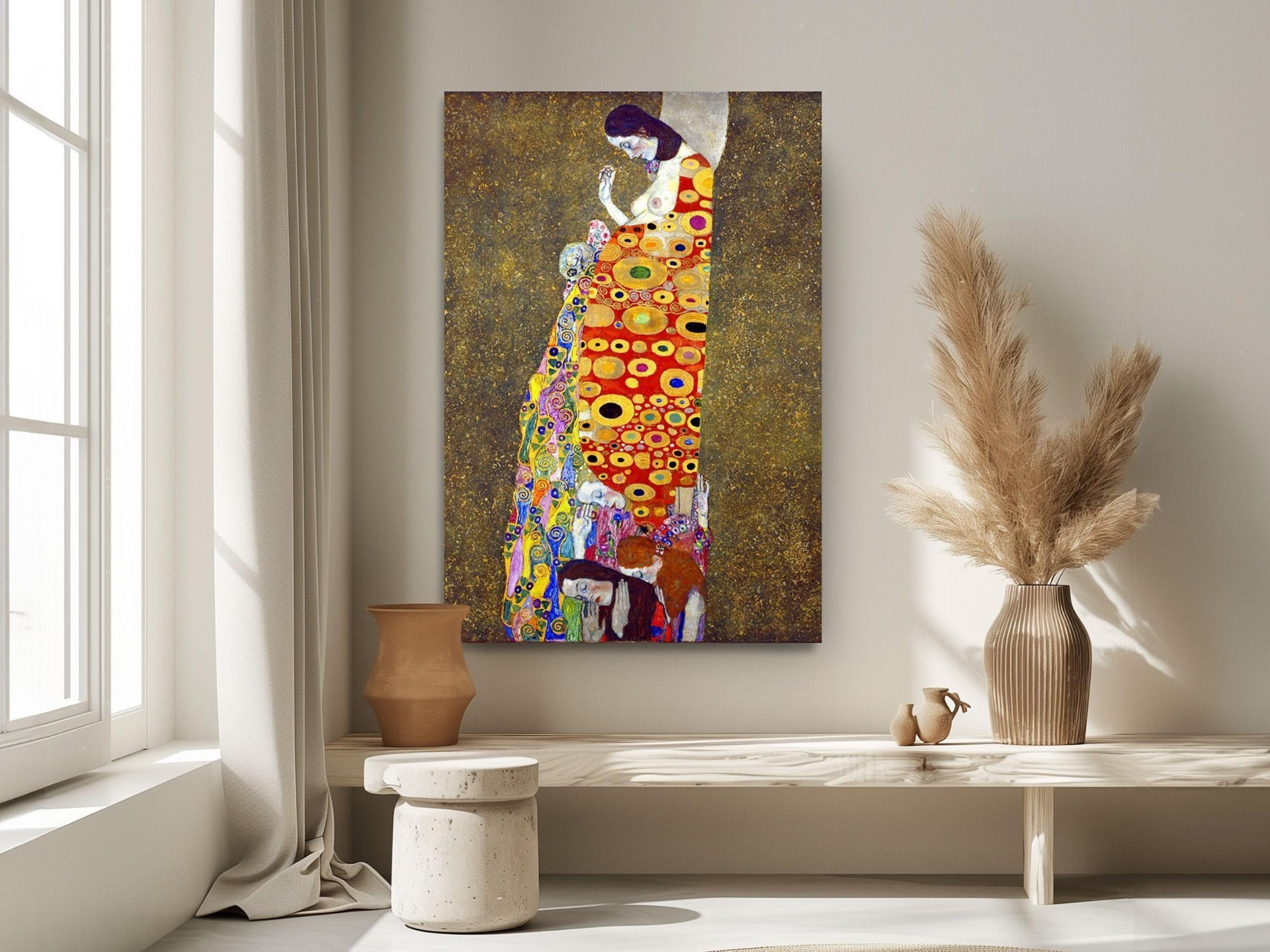 Hope II by Gustav Klimt Canvas Wall Art