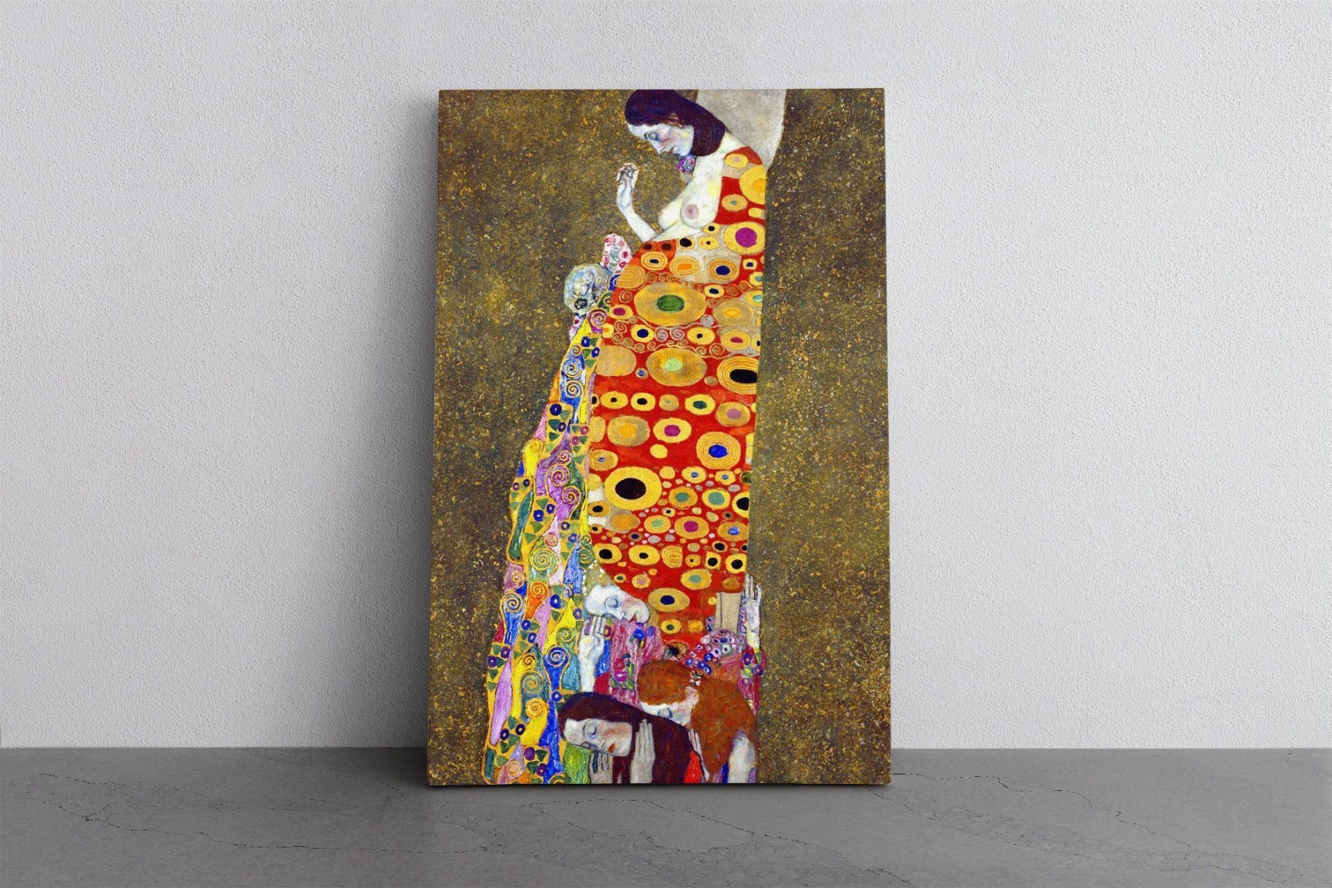 Hope II by Gustav Klimt Canvas Wall Art