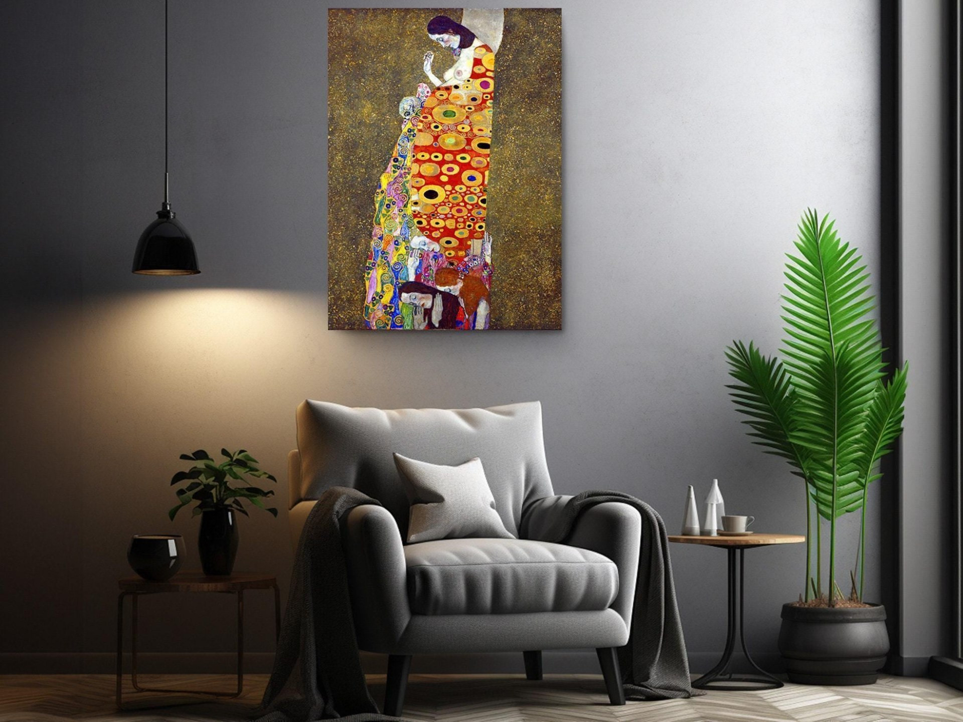 Hope II by Gustav Klimt Canvas Wall Art