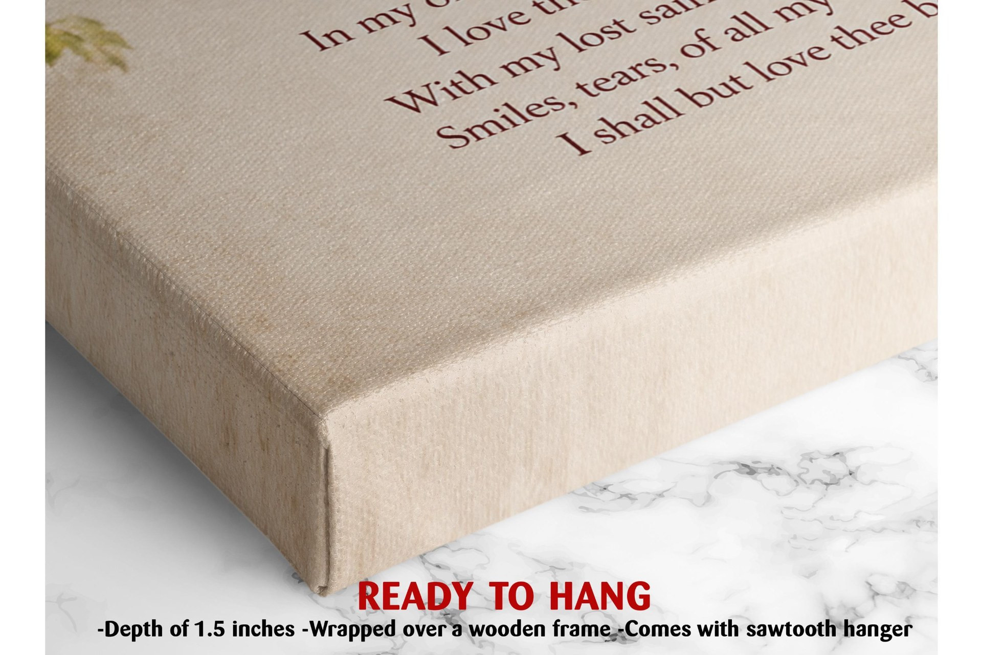 How Do I Love Thee Poem Canvas Wall Art