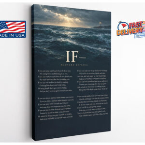 If by Rudyard Kipling Poem Canvas Wall Art