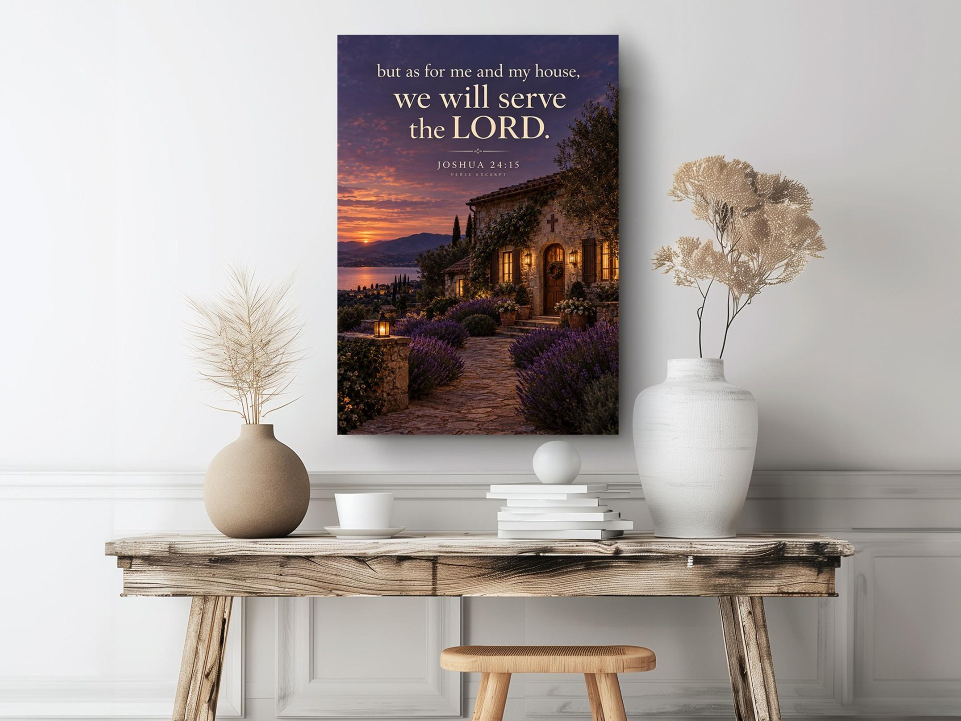 Joshua 24:15 As For Me and My House Canvas Wall Art