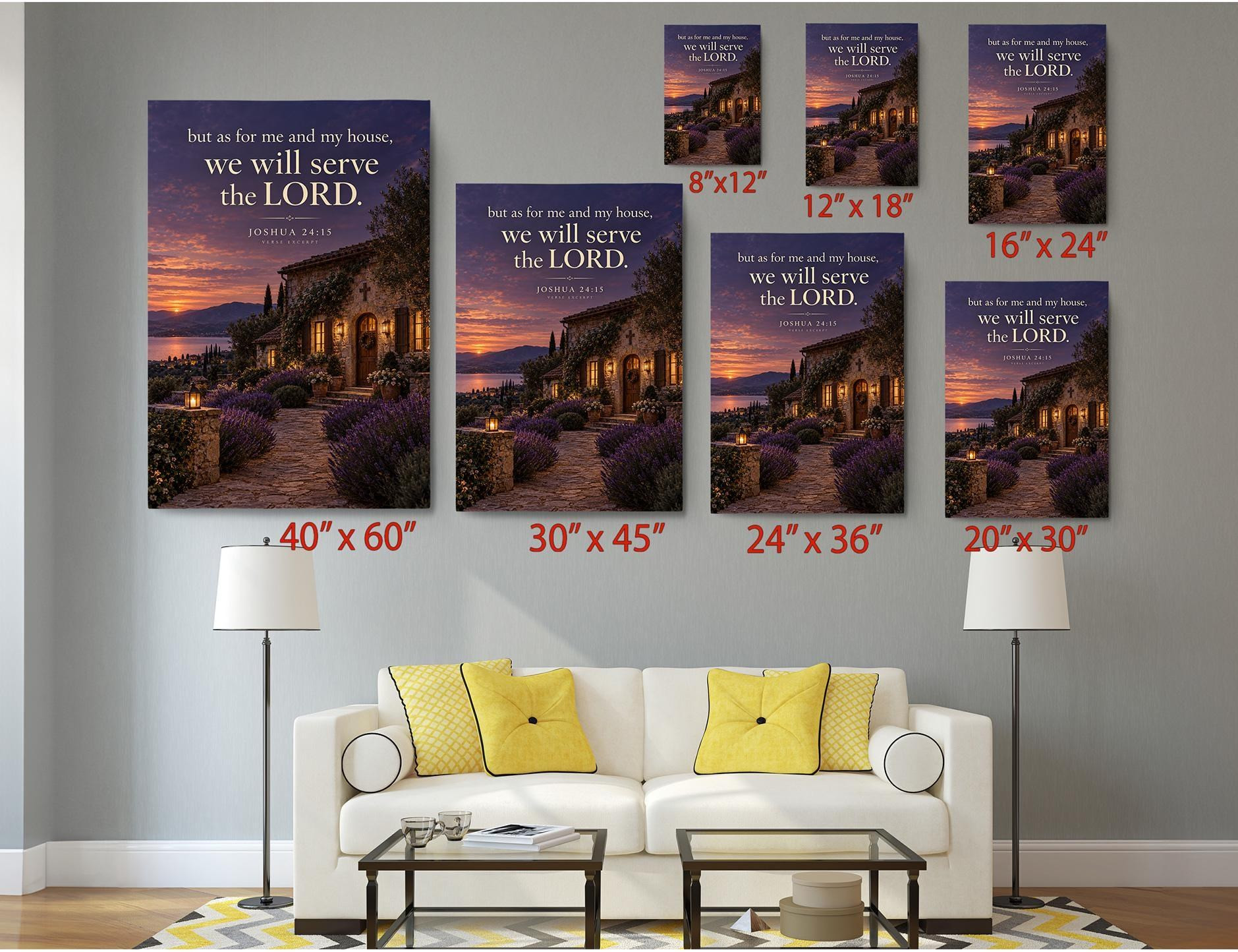 Joshua 24:15 As For Me and My House Canvas Wall Art