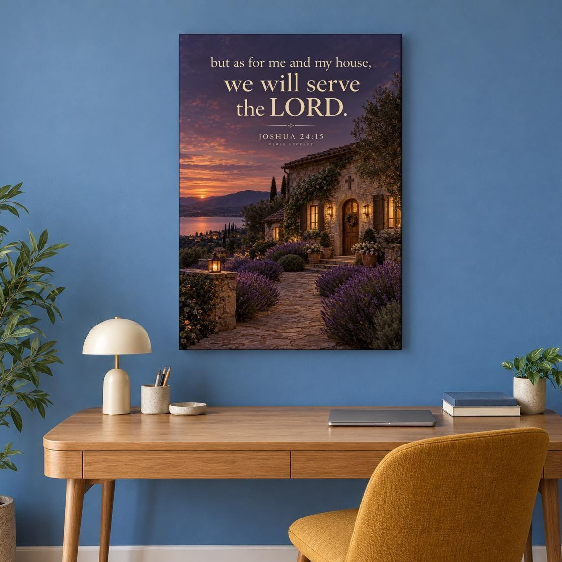 Joshua 24:15 As For Me and My House Canvas Wall Art