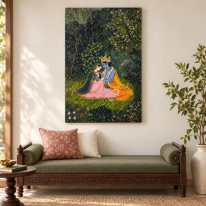 Krishna and Radha Canvas Wall Art