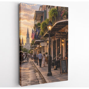New Orleans French Quarter Canvas Wall Art