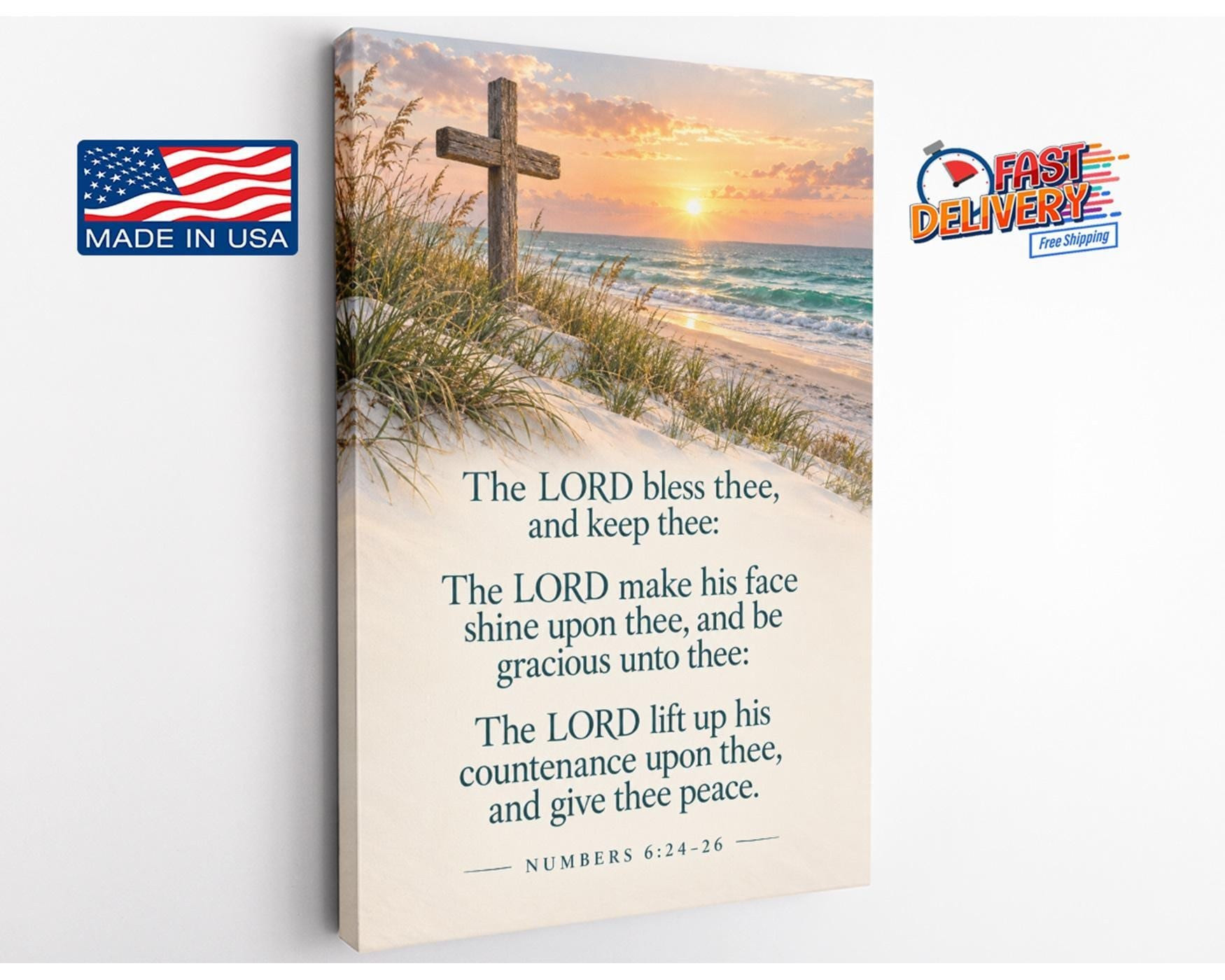 Numbers 6:24-26 Blessing Canvas Wall Art