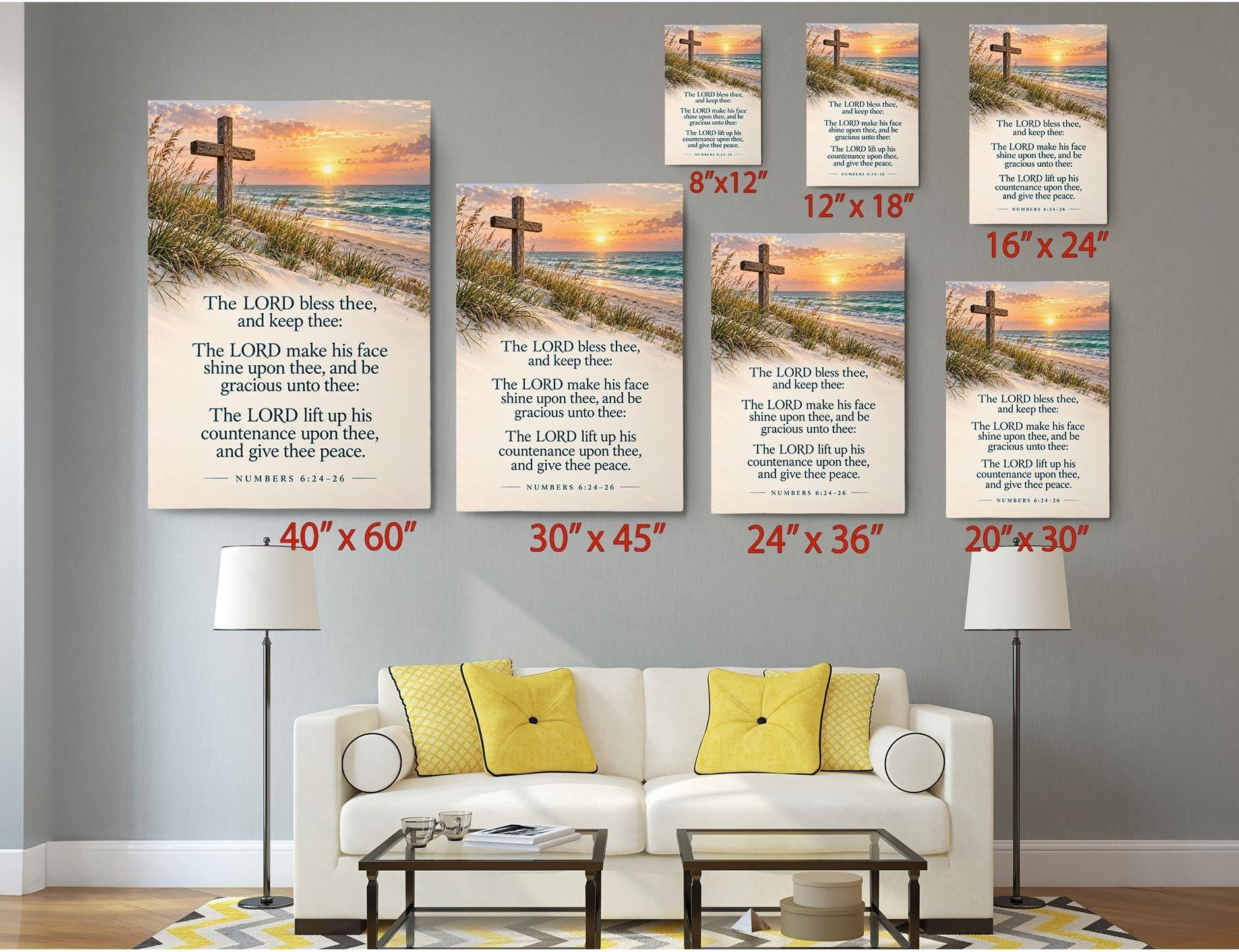 Numbers 6:24-26 Blessing Canvas Wall Art