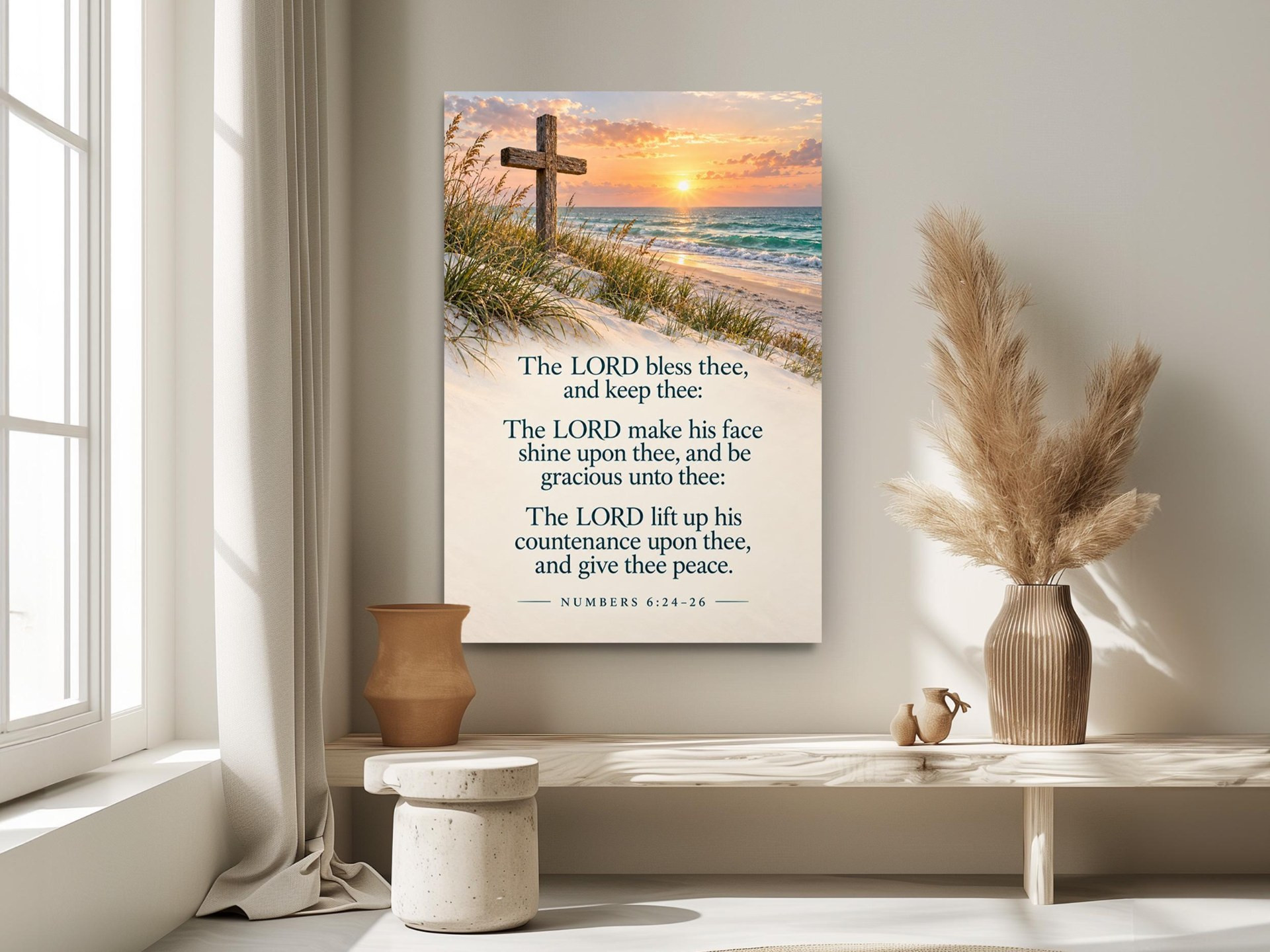 Numbers 6:24-26 Blessing Canvas Wall Art