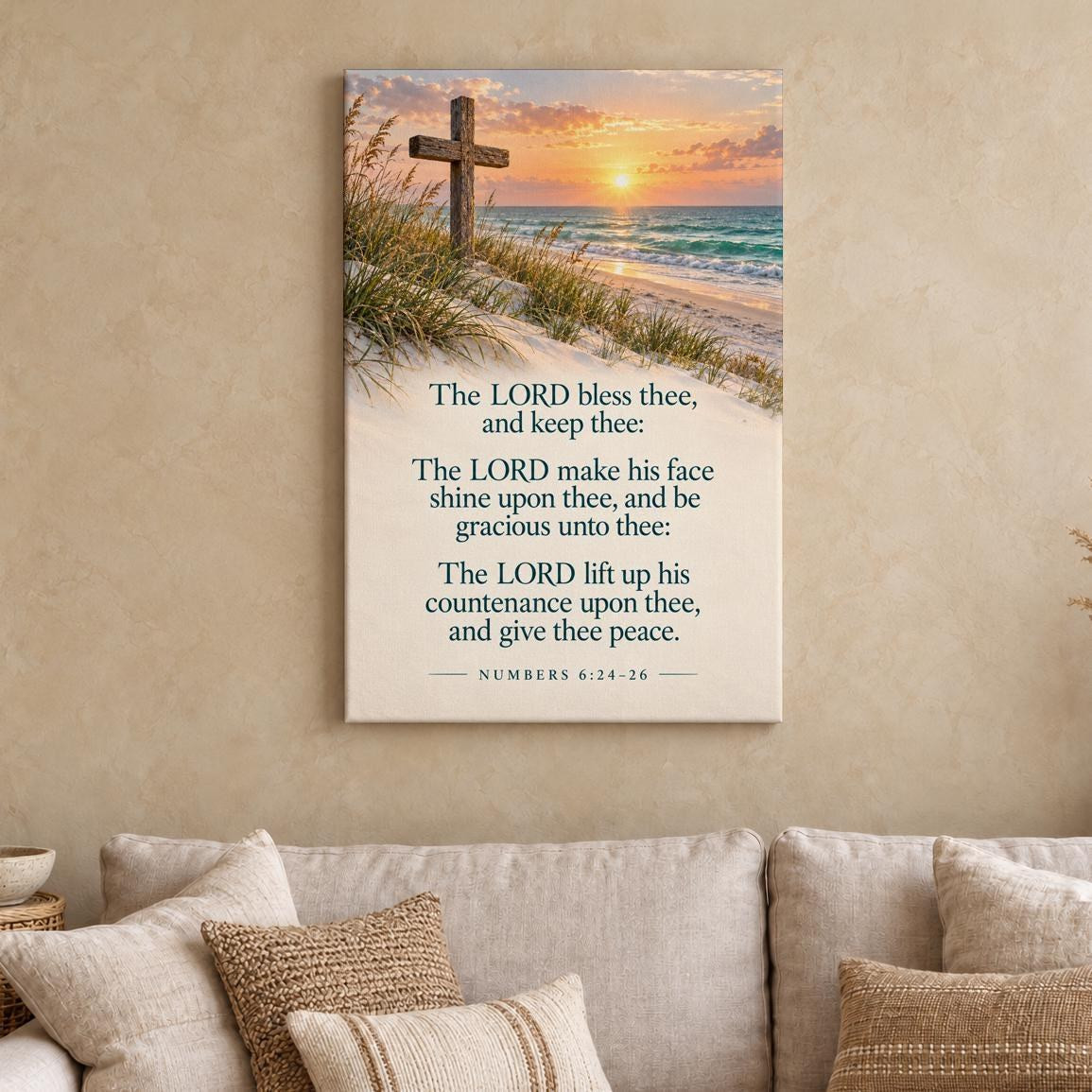 Numbers 6:24-26 Blessing Canvas Wall Art