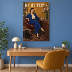 On My Terms Blue Suit Canvas Wall Art