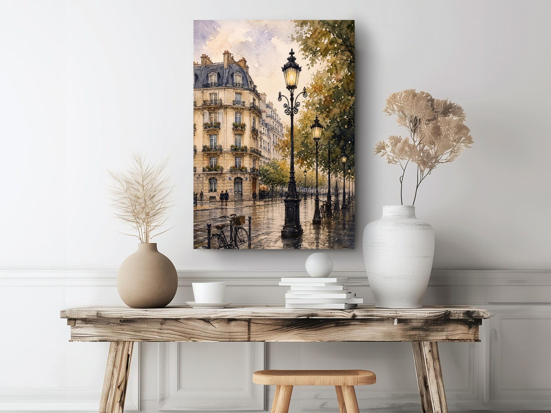 Paris Street Lamp Canvas Wall Art