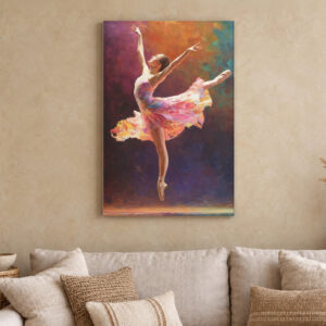 Pink Ballerina Canvas Wall Art
