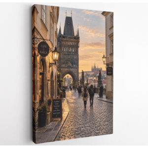 Prague Old Town Bridge Tower Canvas Wall Art