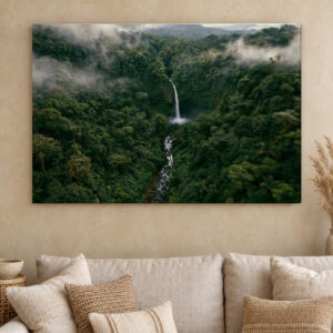 Rainforest Waterfall Canvas Wall Art