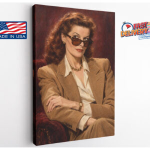 Redhead Woman in Blazer Canvas Wall Art