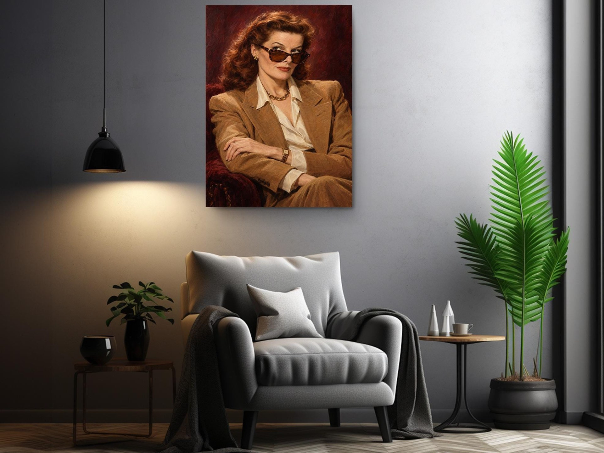 Redhead Woman in Blazer Canvas Wall Art