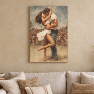 Romantic Country Dance Canvas Wall Art