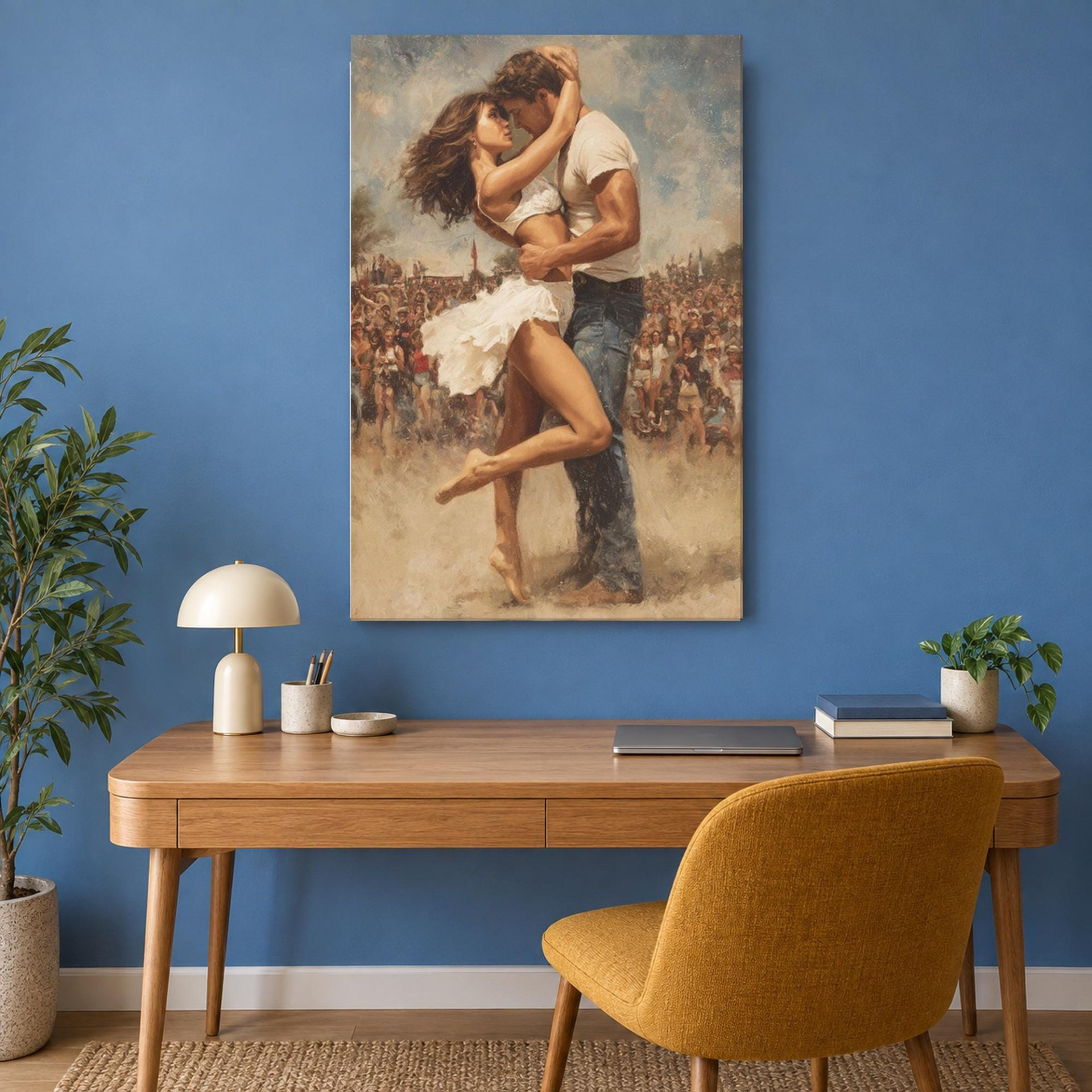 Romantic Country Dance Canvas Wall Art