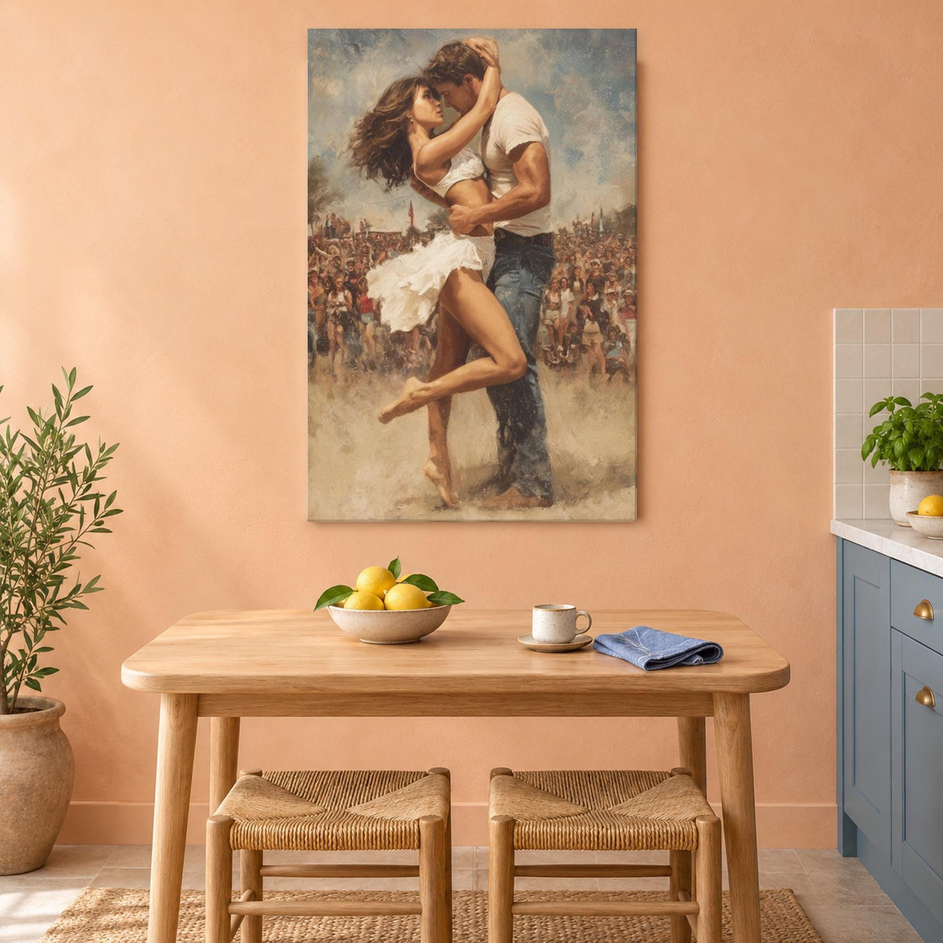 Romantic Country Dance Canvas Wall Art
