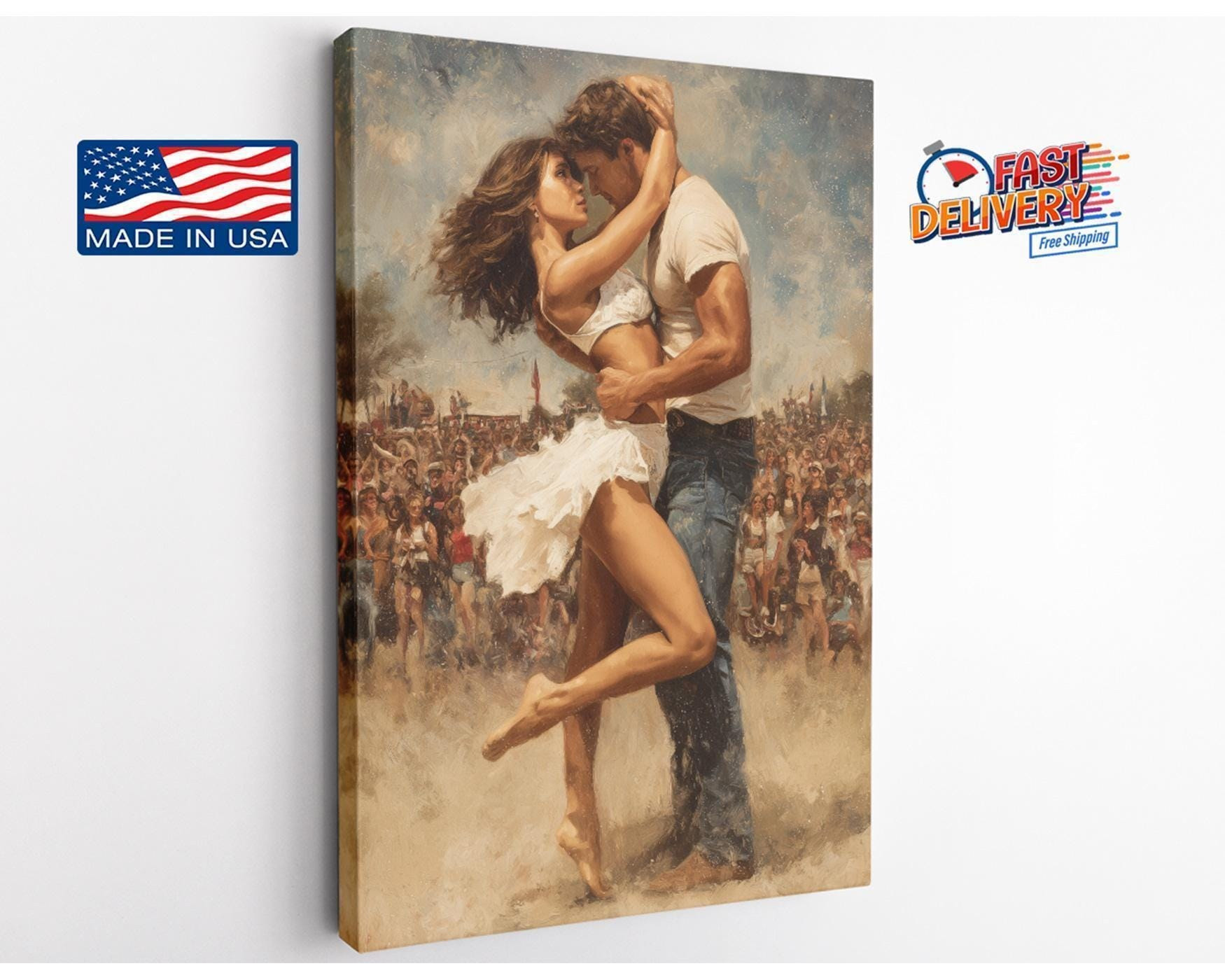 Romantic Country Dance Canvas Wall Art