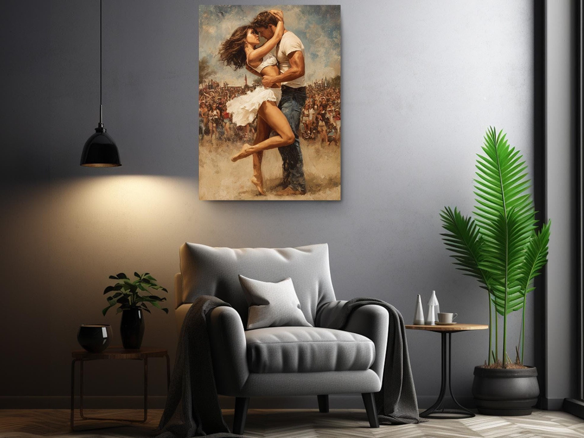 Romantic Country Dance Canvas Wall Art