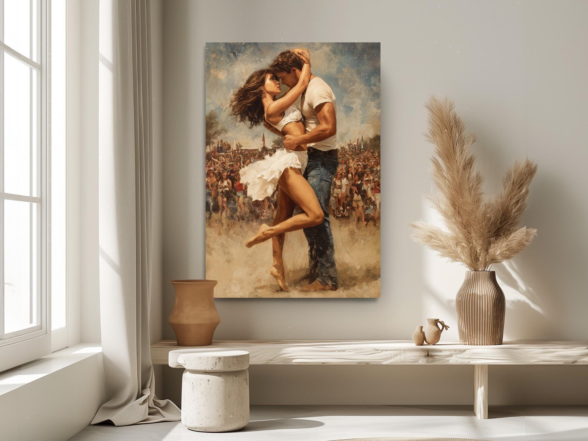 Romantic Country Dance Canvas Wall Art