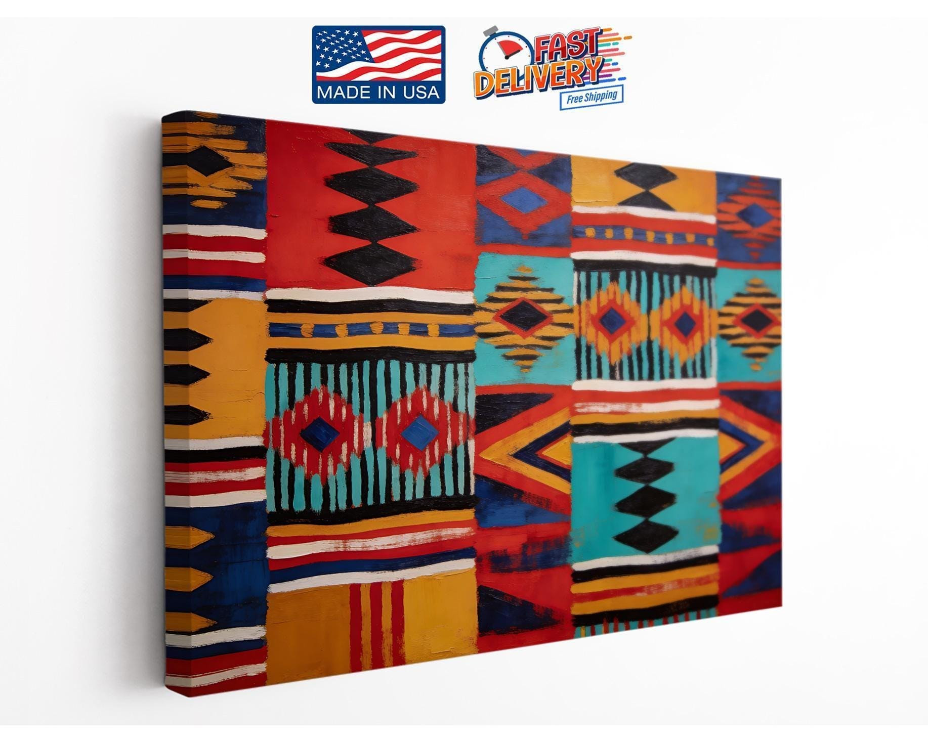 Southwestern Geometric Canvas Wall Art