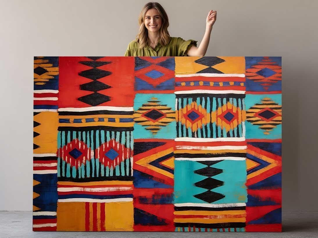 Southwestern Geometric Canvas Wall Art