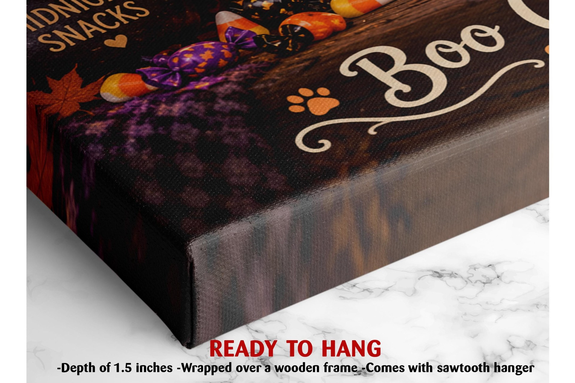 Spooky Bandit Halloween Raccoon Canvas Wall Art